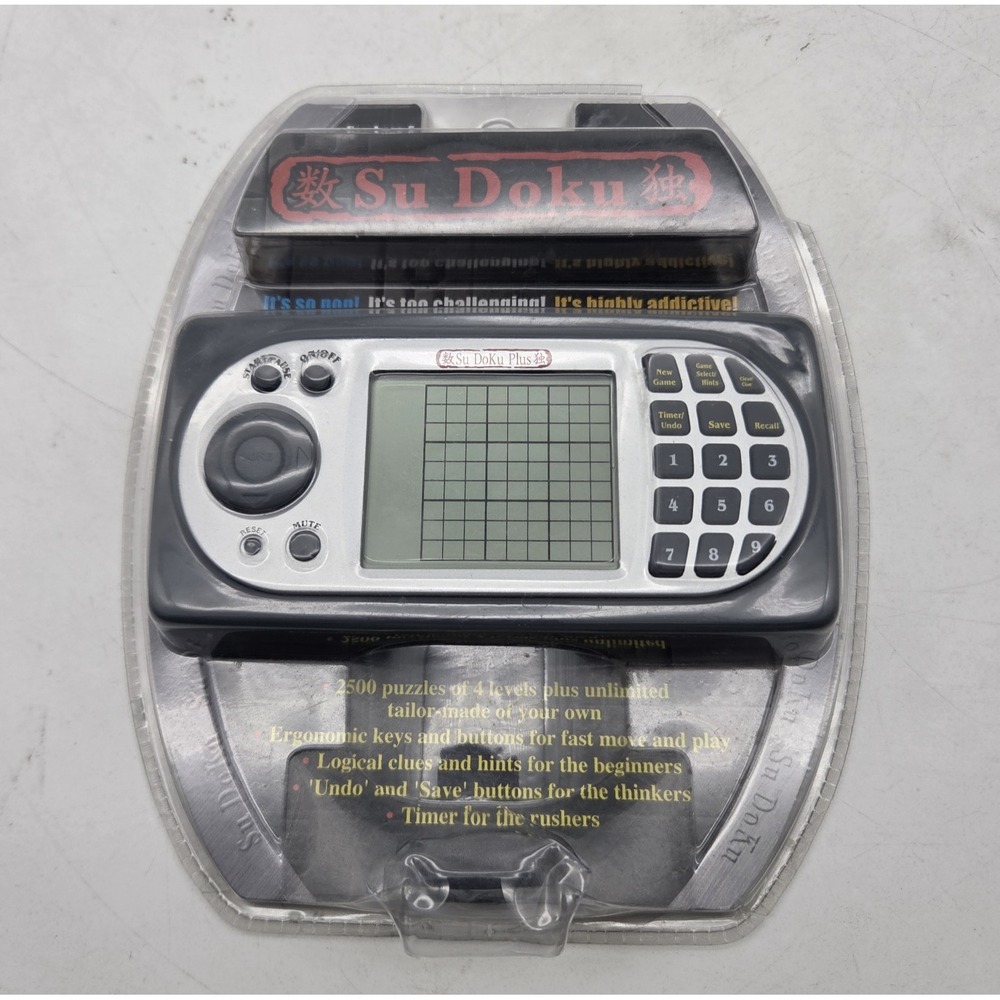 SuDoKu Su Doku Handheld Electronic Game 2500 Puzzles Toy Quest Travel New